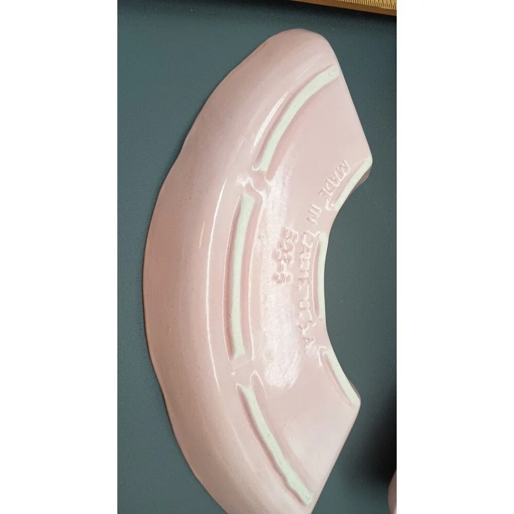Vintage California Pottery Pink Blossoms Serving Dishes 503-5